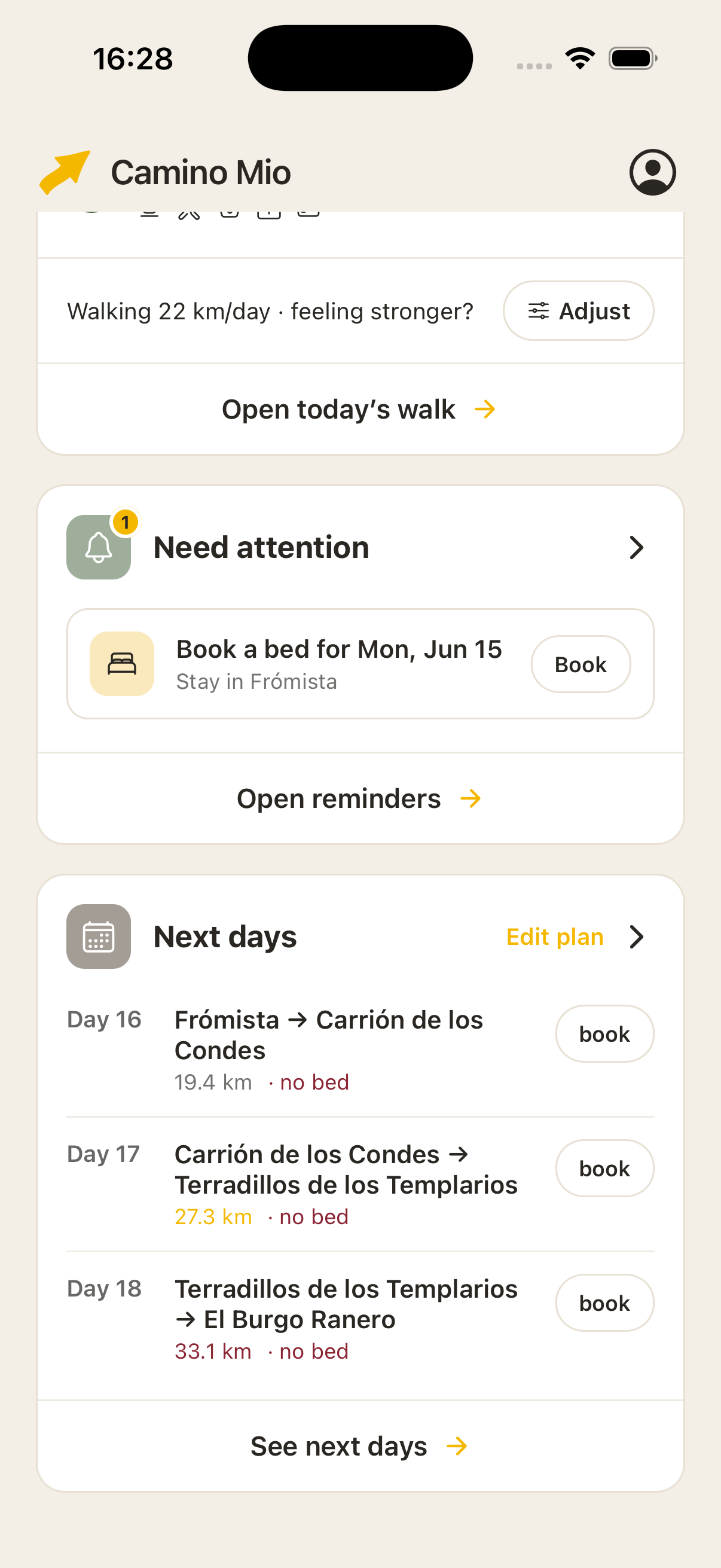 The app working with no connection